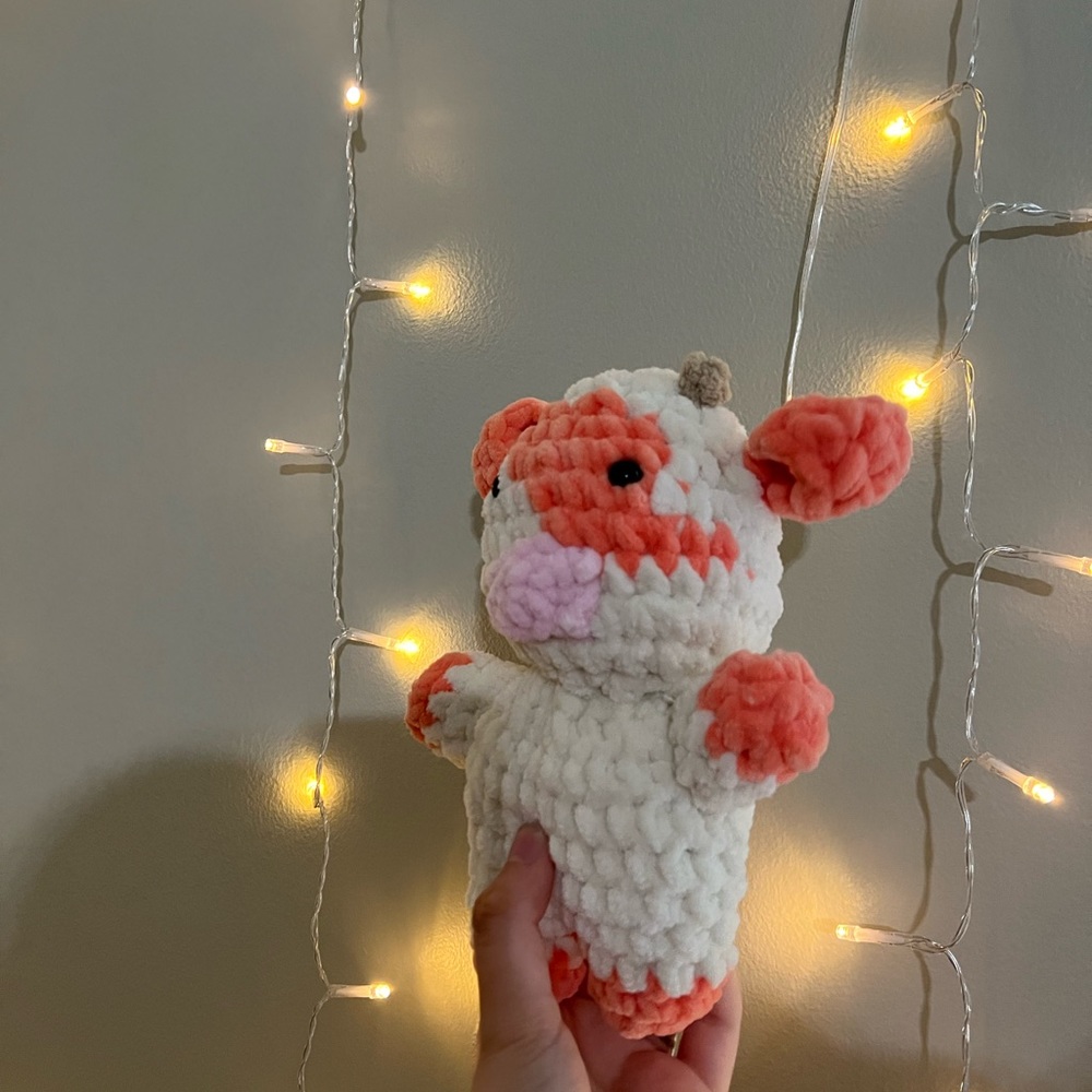 Orange Crochet Cow - Picture 3 of 4